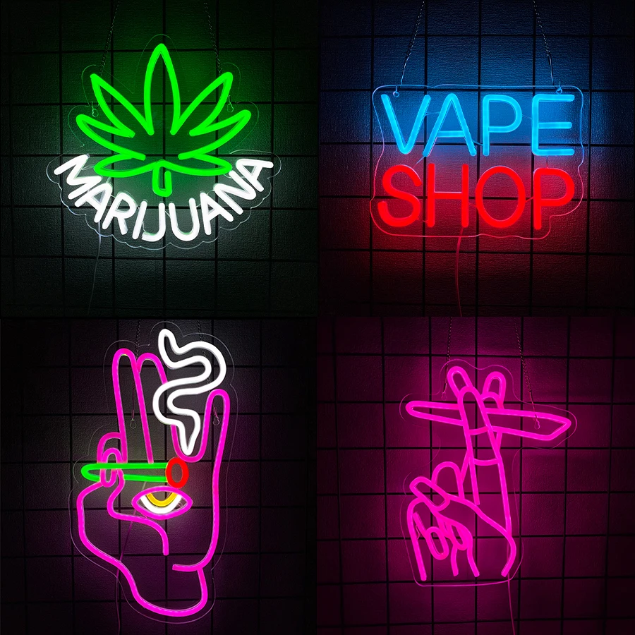 Vaping Shop - Vape Shop Neon Sign For Wall