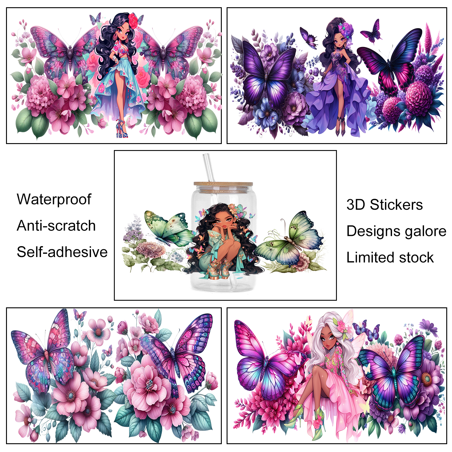 Cute Butterfly Girl Series Pat - Rdta Tank Glass ulasan dan harga