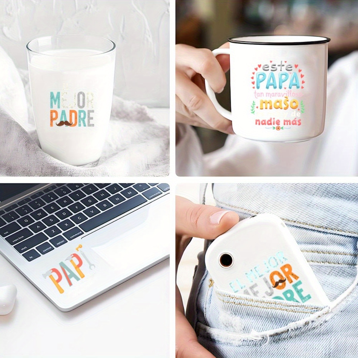 24Pcs/Set Father's Day Quotes  - Rdta Tank Glass ulasan dan harga