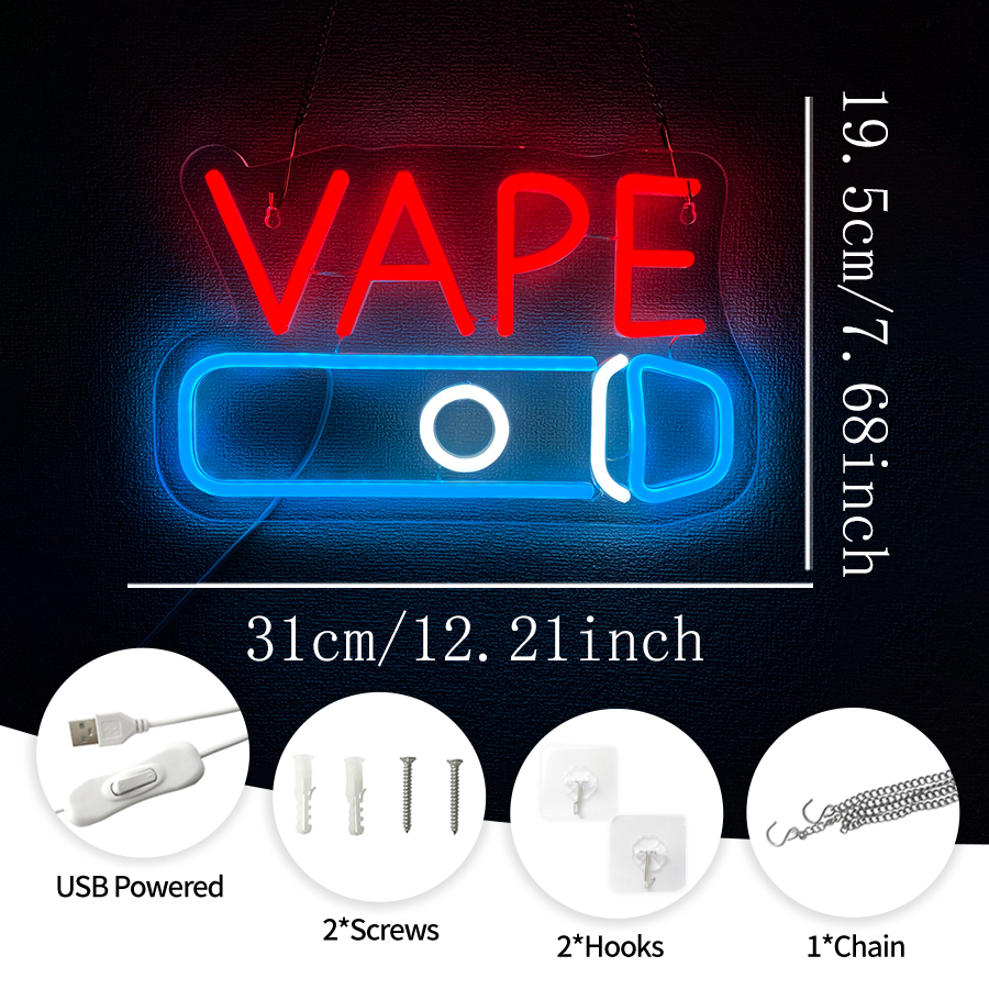 VAPE Shop Neon Sign for Smoke  - Vaping Shop ulasan dan harga