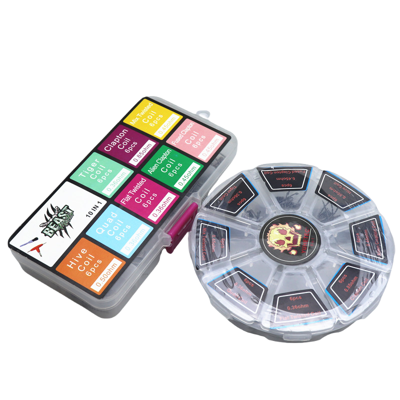 48Pcs/Set Pre Built Coils RTA  - Clapton Wire Pre Built ulasan dan harga