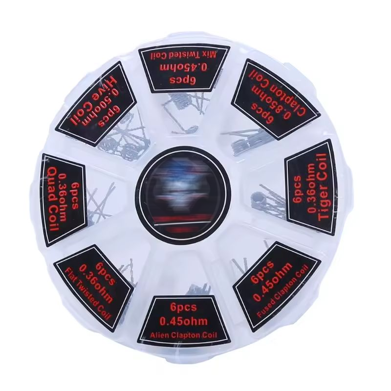 48Pcs/Set Pre Built Coils RTA  - Clapton Wire Pre Built ulasan dan harga