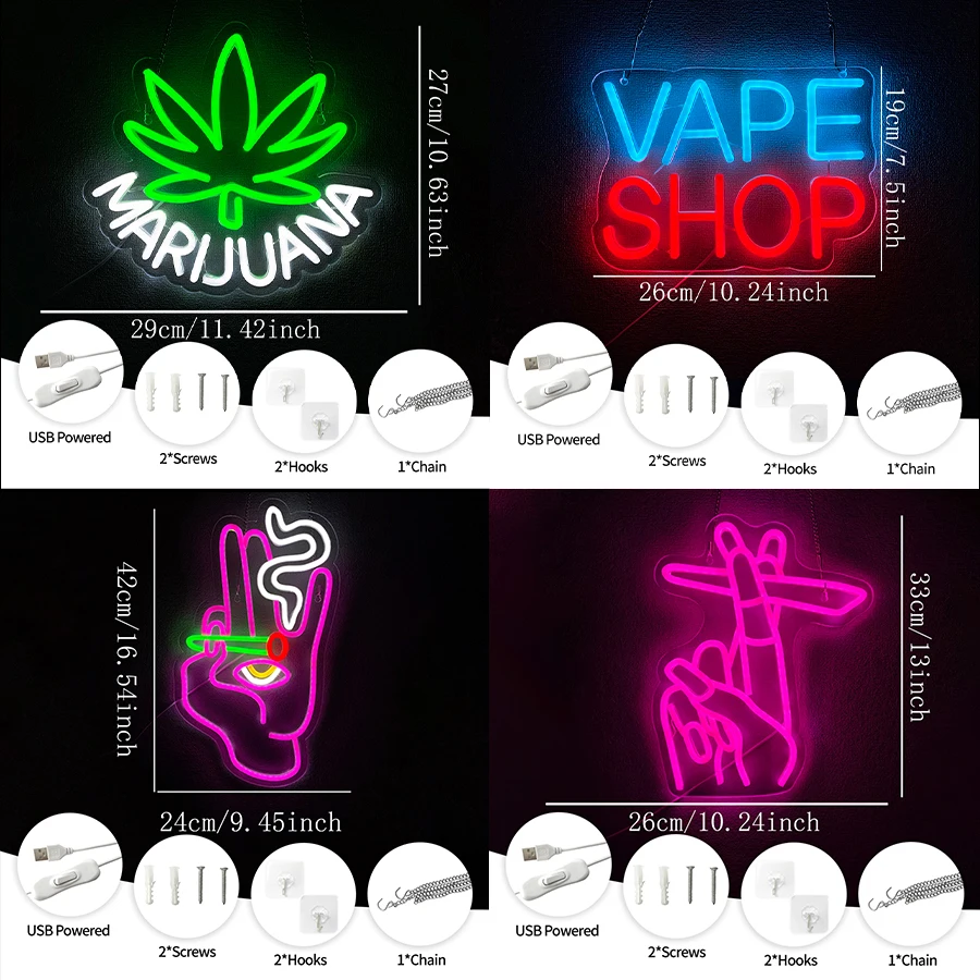 Vape Shop Neon Sign For Wall D - Vaping Shop ulasan dan harga