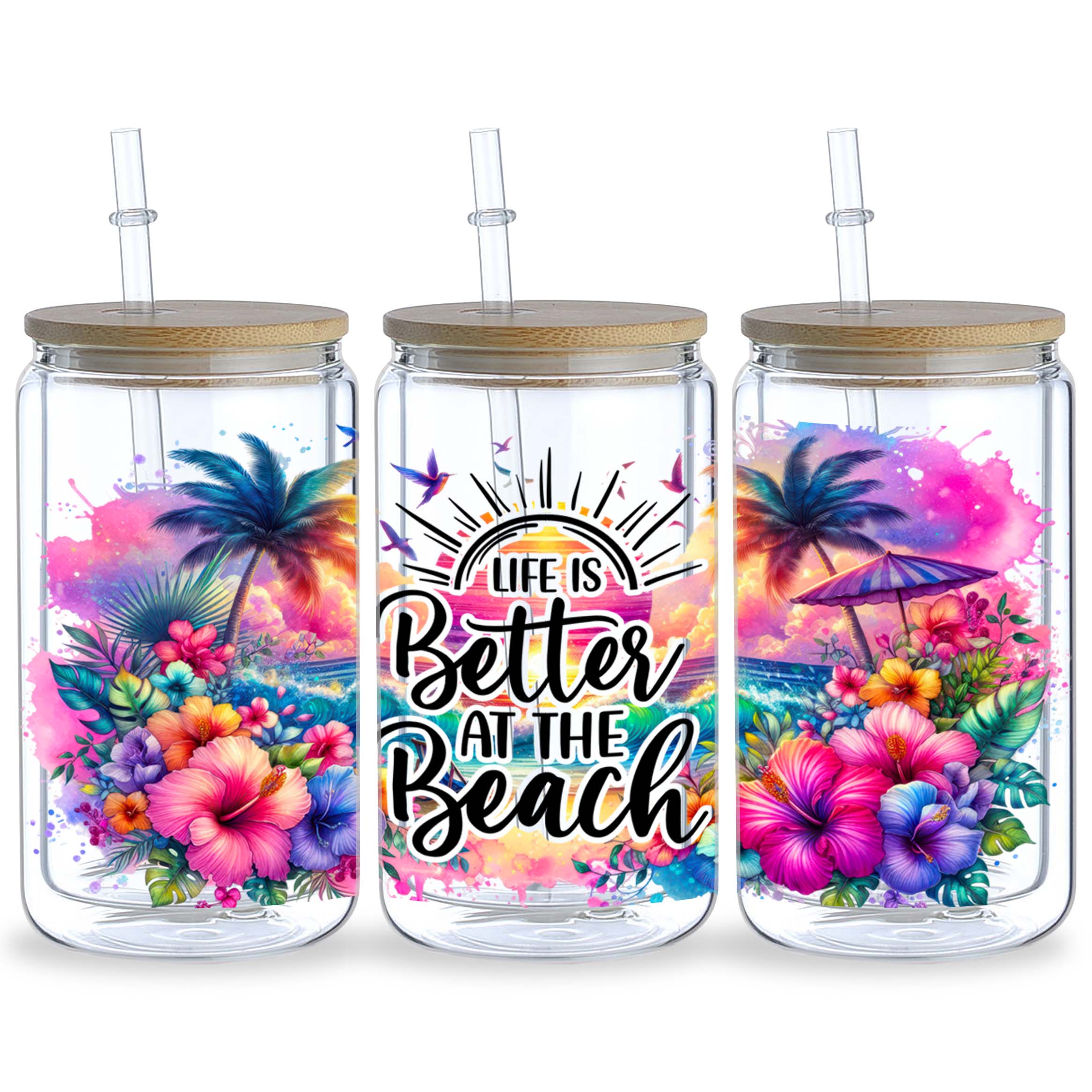 5 Sheets Seaside Beach for 16o - Rdta Tank Glass ulasan dan harga