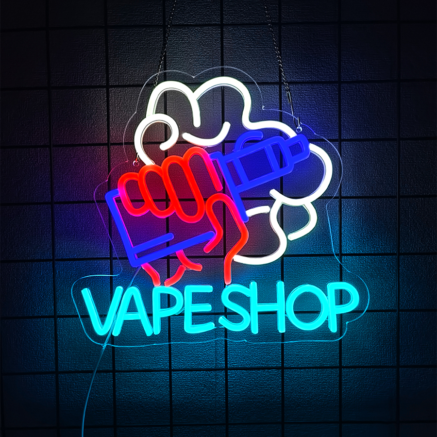 Smoke Series Neon Sign For Wal - Vaping Shop ulasan dan harga