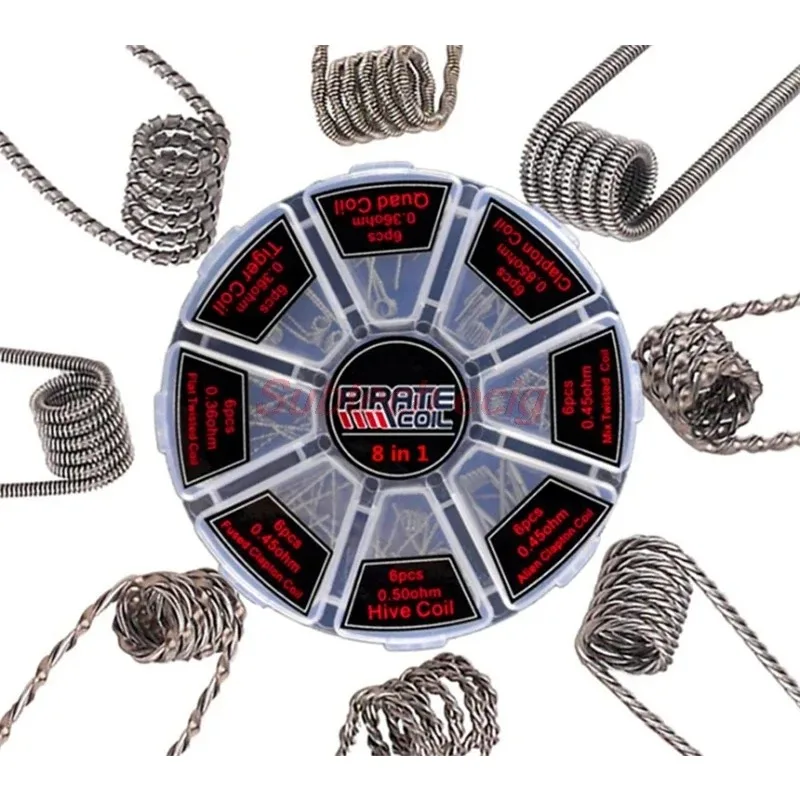 Original Pirate Ni80 8 in 1 Pr - Clapton Wire Pre Built ulasan dan harga